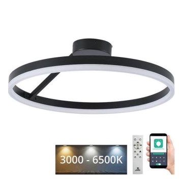 LED Zatemnitveni lestenec LED/40W/230V 3000-6500K črna + Daljinski upravljalnik