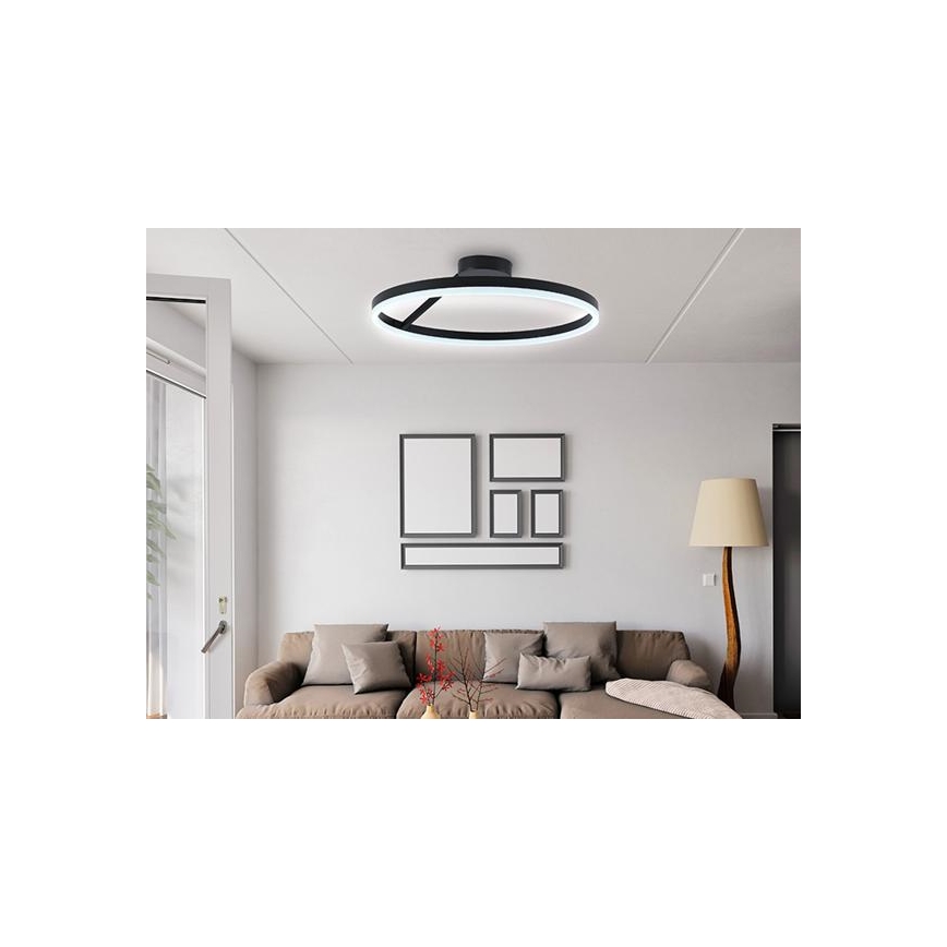 LED Zatemnitveni lestenec LED/40W/230V 3000-6500K črna + Daljinski upravljalnik