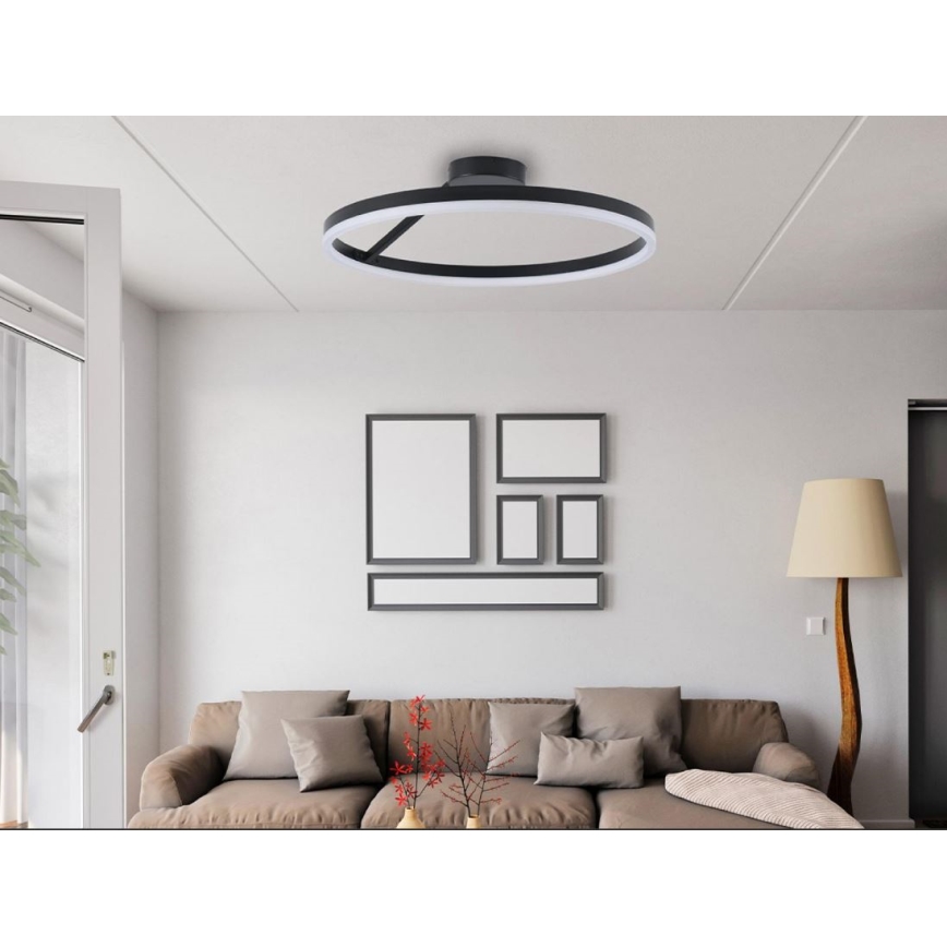 LED Zatemnitveni lestenec LED/40W/230V 3000-6500K črna + Daljinski upravljalnik