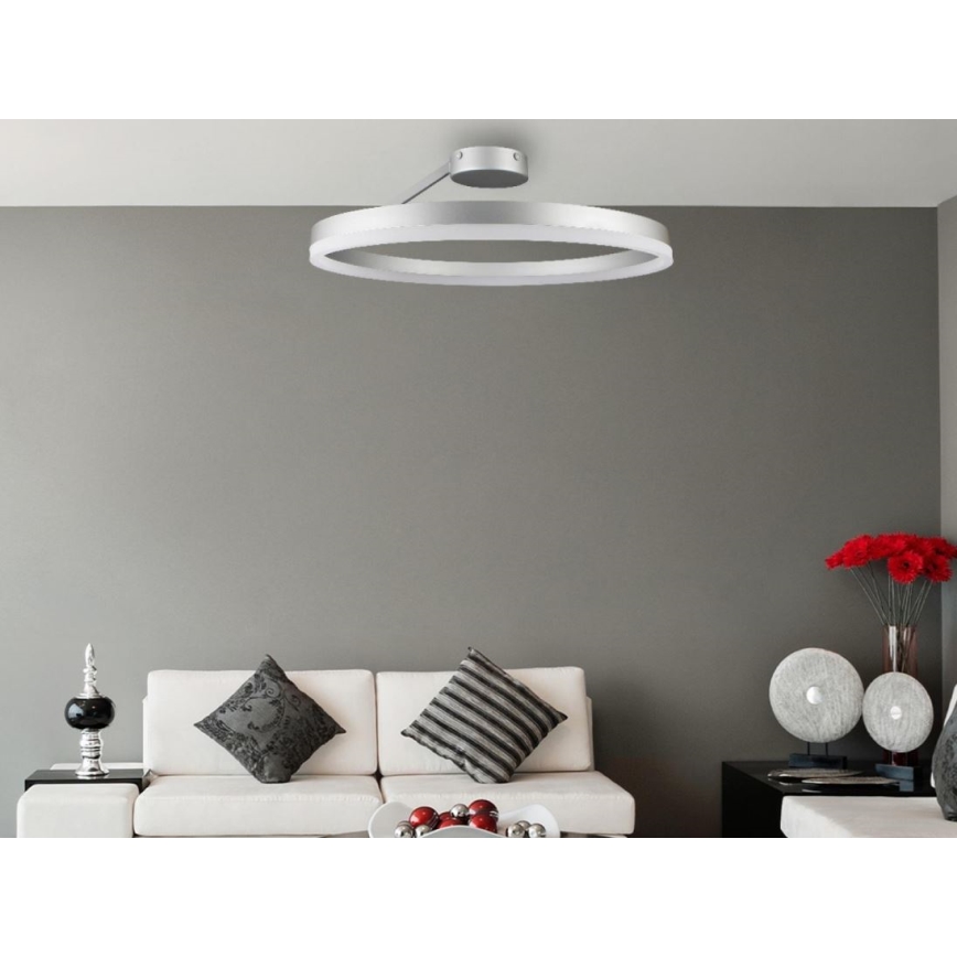 LED Zatemnitveni lestenec LED/40W/230V 3000-6500K mat krom + Daljinski upravljalnik