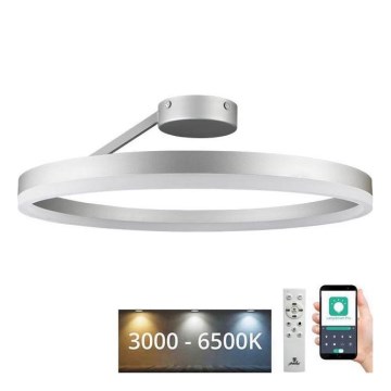 LED Zatemnitveni lestenec LED/40W/230V 3000-6500K mat krom + Daljinski upravljalnik