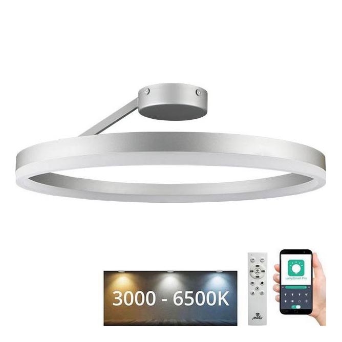 LED Zatemnitveni lestenec LED/40W/230V 3000-6500K mat krom + Daljinski upravljalnik