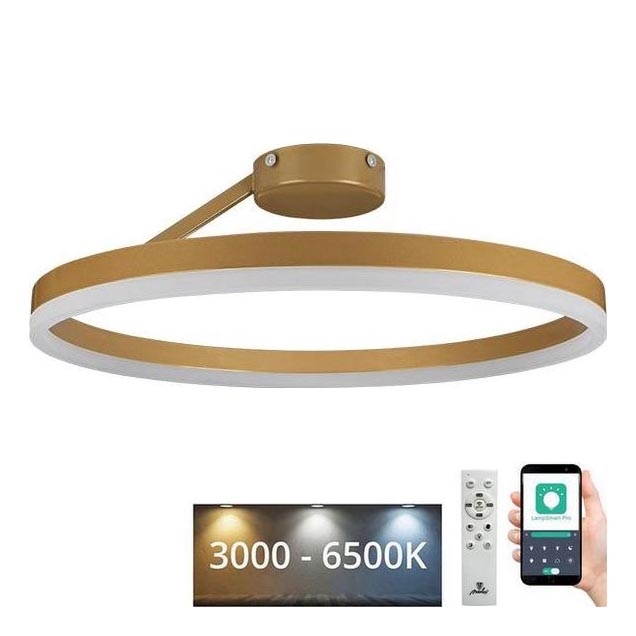 LED Zatemnitveni lestenec LED/40W/230V 3000-6500K zlata + Daljinski upravljalnik