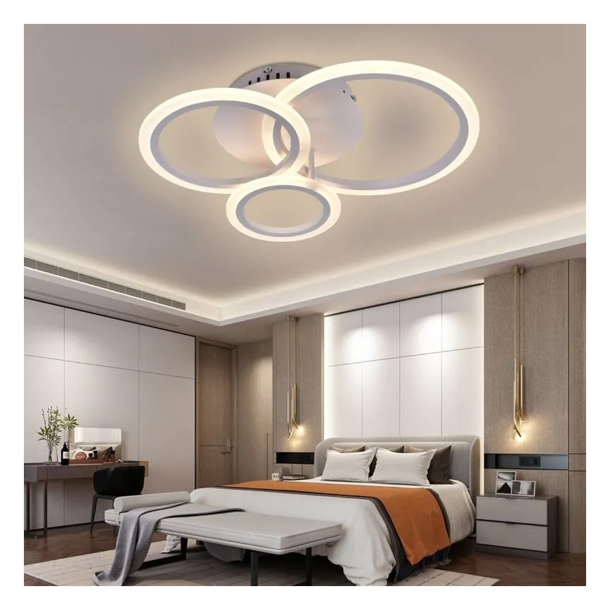 LED Zatemnitveni lestenec LED/40W/230V 3000-6500K bela + Daljinski upravljalnik