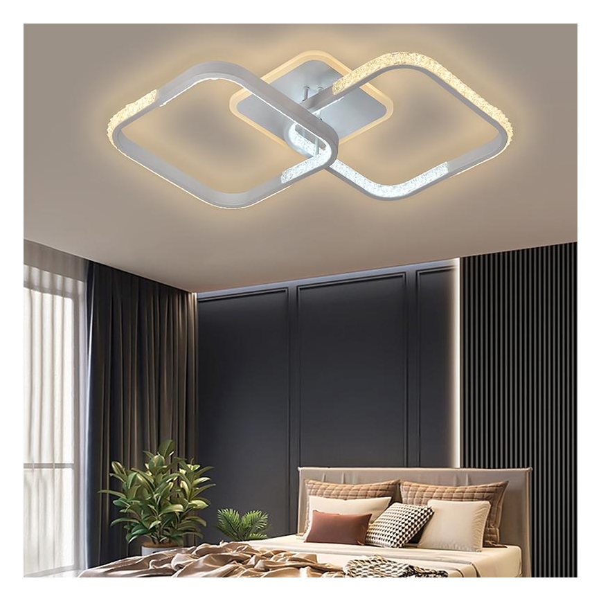 LED Zatemnitveni lestenec LED/55W/230V 3000-6500K + Daljinski upravljalnik