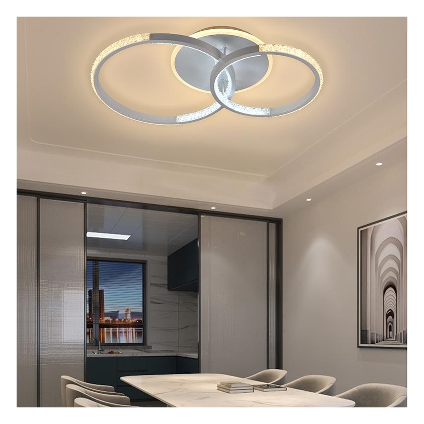 LED Zatemnitveni lestenec LED/55W/230V 3000-6500K + Daljinski upravljalnik