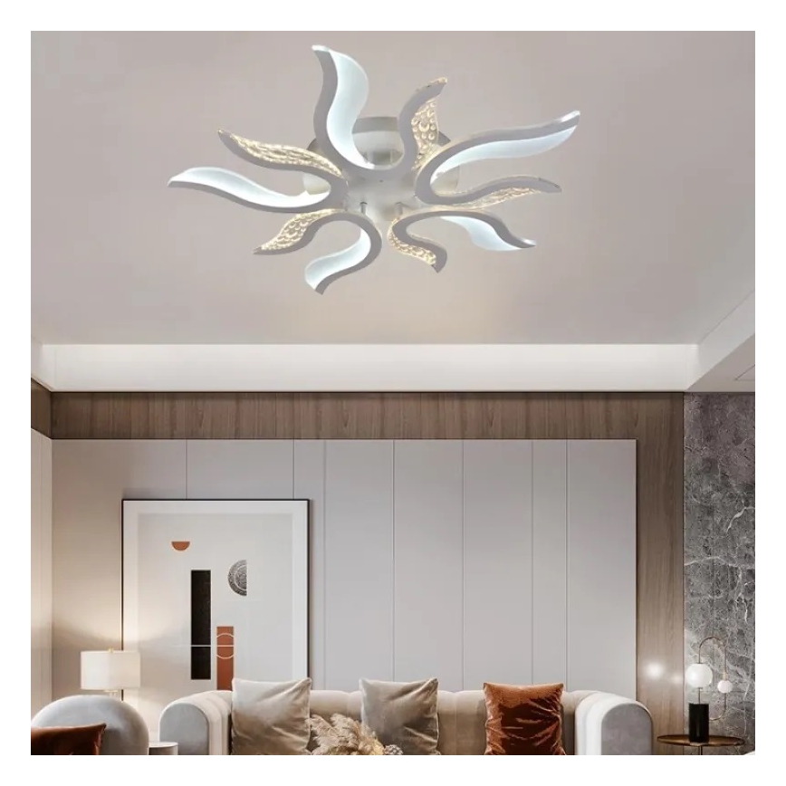 LED Zatemnitveni lestenec LED/65W/230V 3000-6500K bela + Daljinski upravljalnik