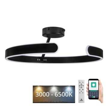 LED Zatemnitveni lestenec LED/72W/230V 3000-6500K črna + Daljinski upravljalnik
