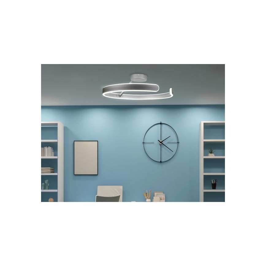 LED Zatemnitveni lestenec LED/72W/230V 3000-6500K mat krom + Daljinski upravljalnik