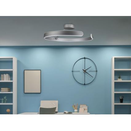 LED Zatemnitveni lestenec LED/72W/230V 3000-6500K mat krom + Daljinski upravljalnik