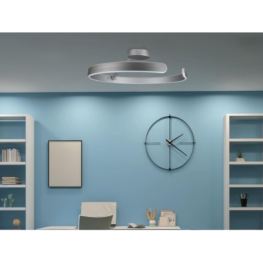 LED Zatemnitveni lestenec LED/72W/230V 3000-6500K mat krom + Daljinski upravljalnik
