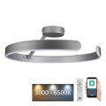 LED Zatemnitveni lestenec LED/72W/230V 3000-6500K mat krom + Daljinski upravljalnik