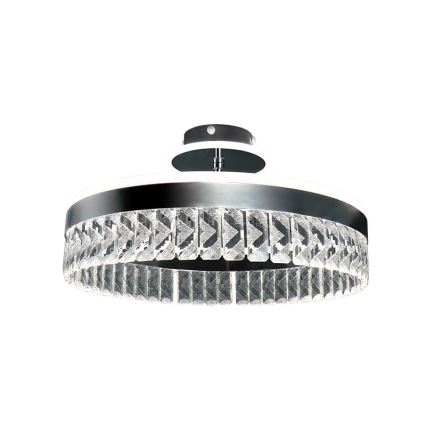 LED Zatemnitveni kristalni lestenec LED/75W/230V 3000-6500K mat krom + Daljinski upravljalnik