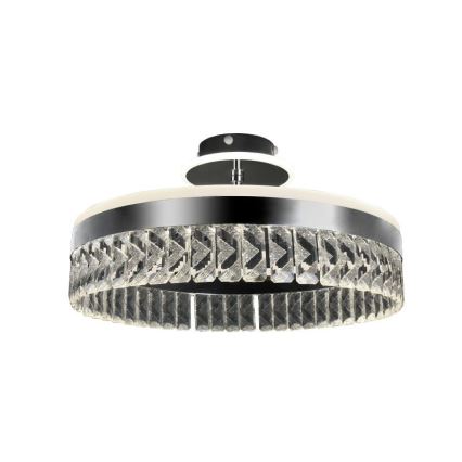 LED Zatemnitveni kristalni lestenec LED/75W/230V 3000-6500K mat krom + Daljinski upravljalnik