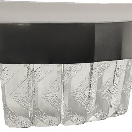 LED Zatemnitveni kristalni lestenec LED/75W/230V 3000-6500K mat krom + Daljinski upravljalnik