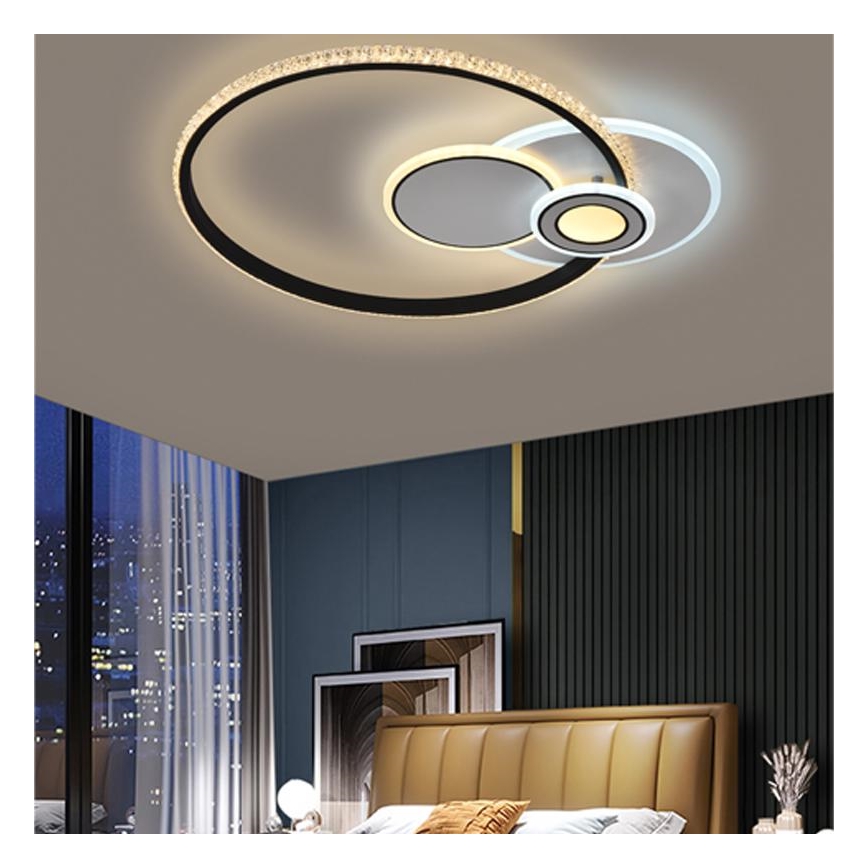 LED Zatemnitveni lestenec LED/80W/230V 3000-6500K + Daljinski upravljalnik