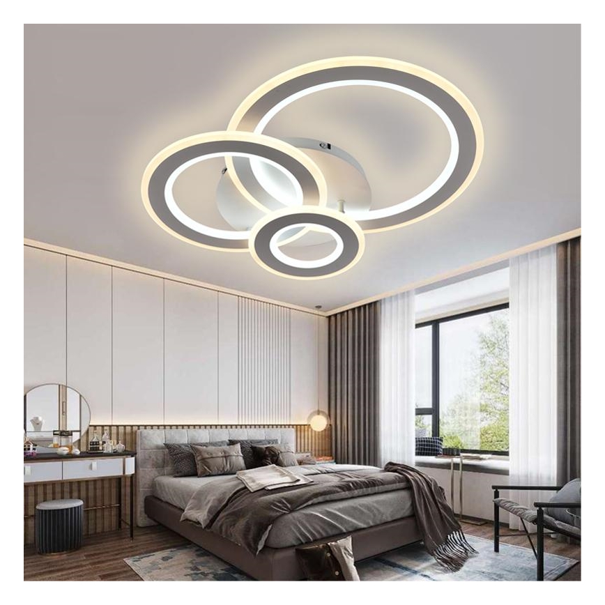 LED Zatemnitveni lestenec LED/90W/230V 3000-6500K + Daljinski upravljalnik