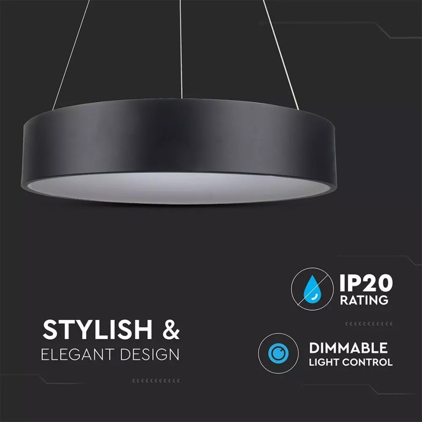 LED Zatemnitveni lestenec na vrvici 1xLED/20W/230V