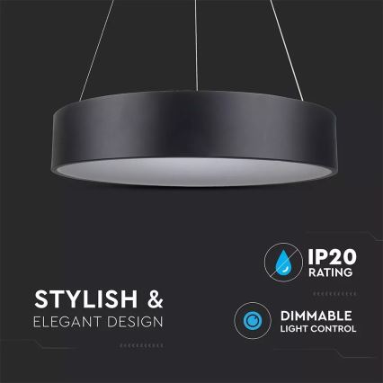 LED Zatemnitveni lestenec na vrvici 1xLED/30W/230V