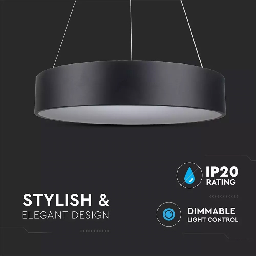 LED Zatemnitveni lestenec na vrvici 1xLED/30W/230V