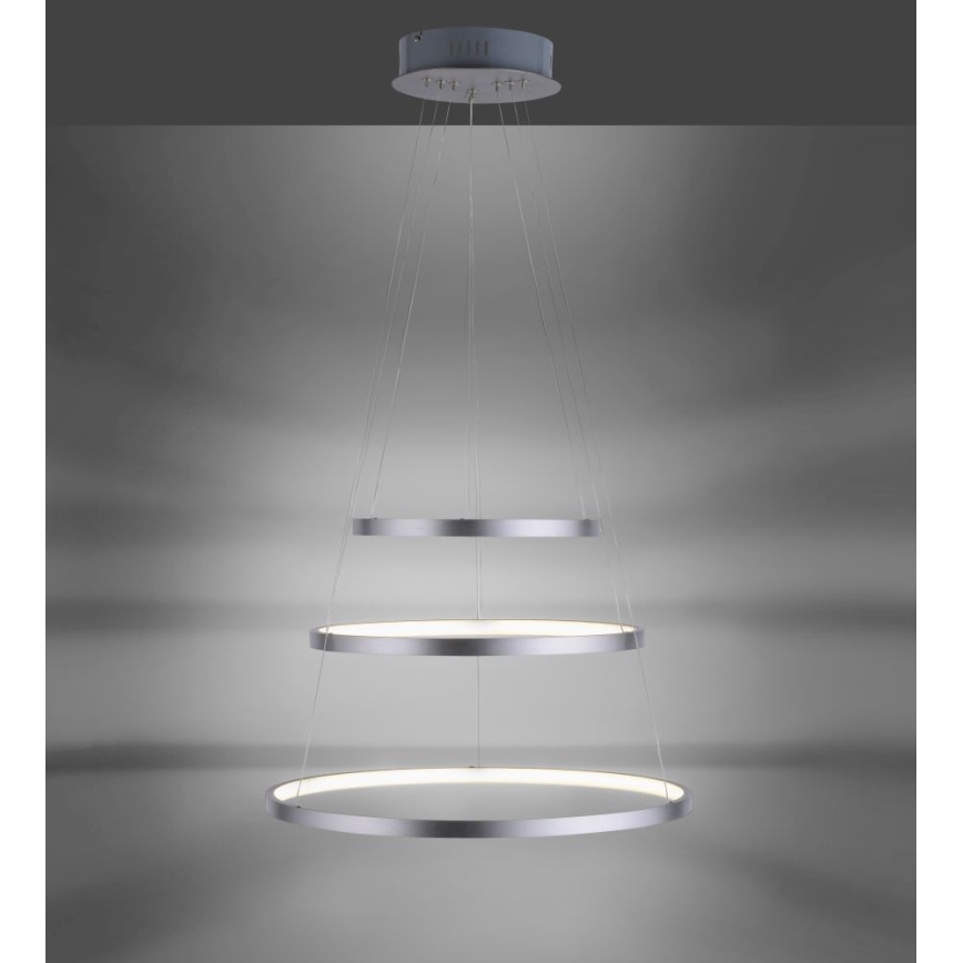 Leuchten Direkt 11526-55 - LED Zatemnitveni lestenec na vrvici CIRCLE 1xLED/13,5W/230V + LED/19,5W + LED/24W