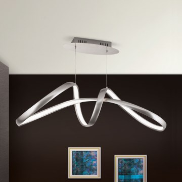 LED Zatemnitveni lestenec na vrvici CIRCUS LED/36W/230V srebrna