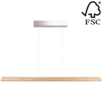 LED Zatemnitveni lestenec na vrvici DEROTT 3xLED/14W/230V hrast – FSC certifikat