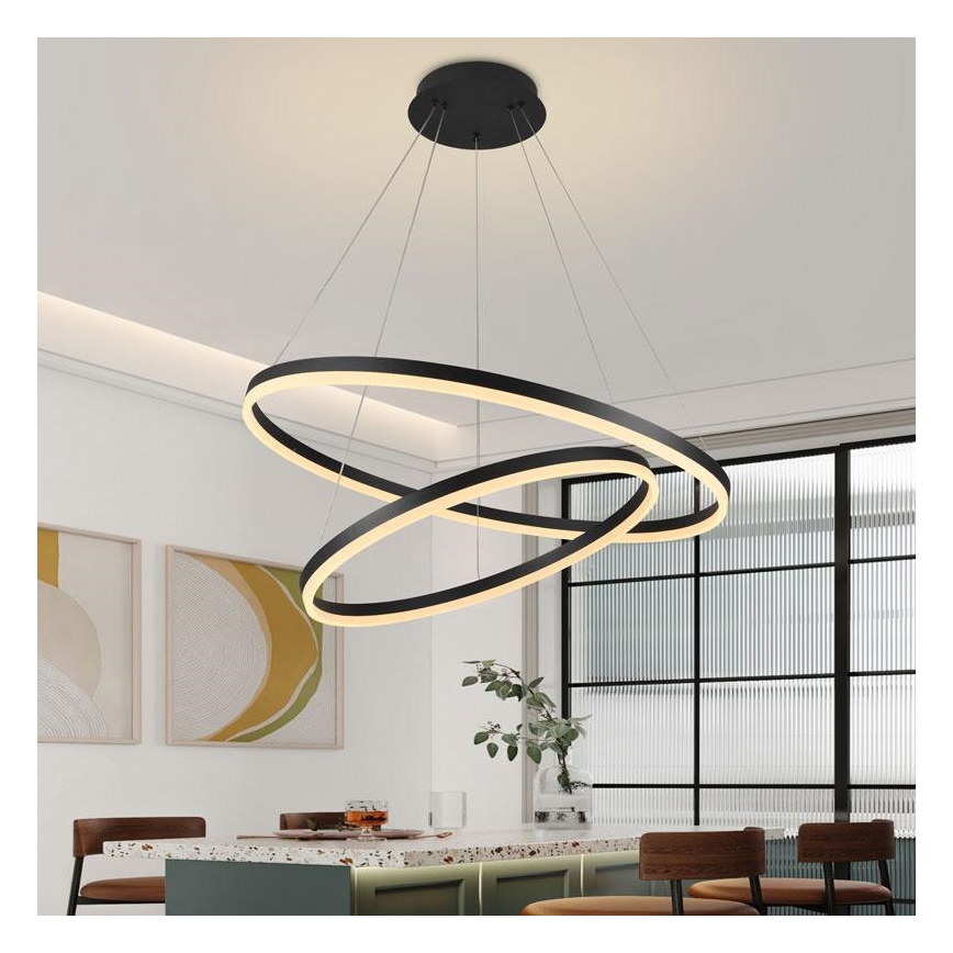 LED Zatemnitveni lestenec na vrvici LED/100W/230V 3000-6500K + Daljinski upravljalnik