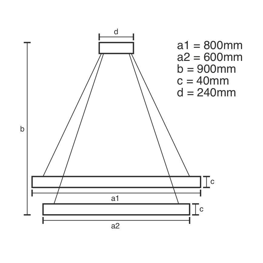 LED Zatemnitveni lestenec na vrvici LED/100W/230V 3000-6500K + Daljinski upravljalnik