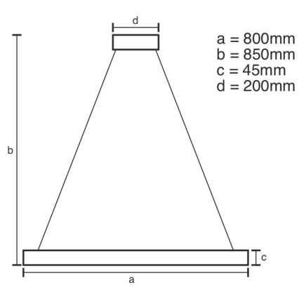 LED Zatemnitveni lestenec na vrvici LED/100W/230V 3000-6500K + Daljinski upravljalnik