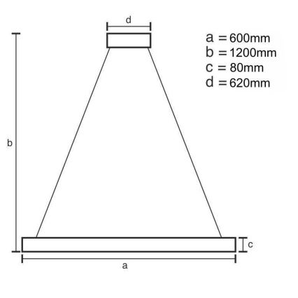 LED Zatemnitveni lestenec na vrvici LED/100W/230V 3000-6500K + Daljinski upravljalnik