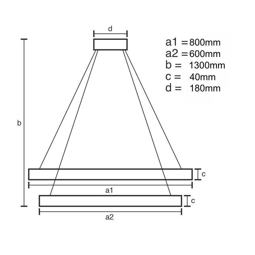 LED Zatemnitveni lestenec na vrvici LED/100W/230V 3000-6500K + Daljinski upravljalnik