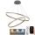 LED Zatemnitveni lestenec na vrvici LED/100W/230V 3000-6500K pr. 80 cm + Daljinski upravljalnik