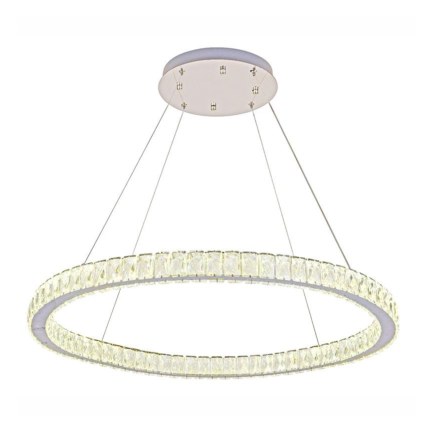 LED Zatemnitveni kristalni lestenec na vrvici LED/100W/230V 3000-6500K srebrna + Daljinski upravljalnik