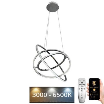 LED Zatemnitveni lestenec na vrvici LED/105W/230V 3000-6500K pr. 60 cm + Daljinski upravljalnik