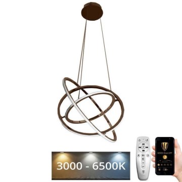 LED Zatemnitveni lestenec na vrvici LED/105W/230V 3000-6500K pr. 60 cm + Daljinski upravljalnik