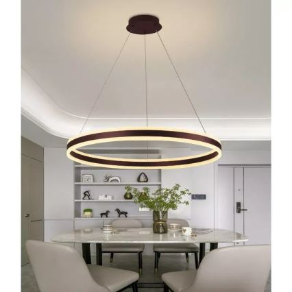 LED Zatemnitveni lestenec na vrvici LED/110W/230V 3000-6500K pr. 80 cm + Daljinski upravljalnik