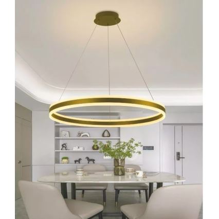 LED Zatemnitveni lestenec na vrvici LED/110W/230V 3000-6500K pr. 80 cm + Daljinski upravljalnik