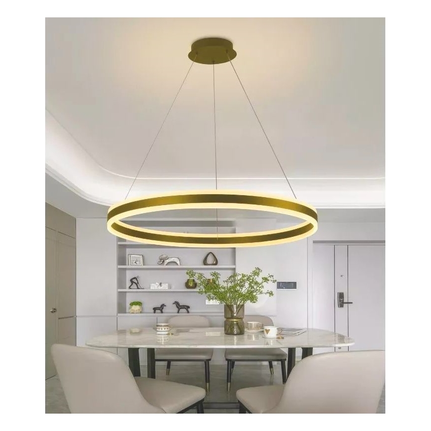LED Zatemnitveni lestenec na vrvici LED/110W/230V 3000-6500K pr. 80 cm + Daljinski upravljalnik