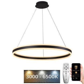 LED Zatemnitveni lestenec na vrvici LED/110W/230V 3000-6500K pr. 80 cm + Daljinski upravljalnik