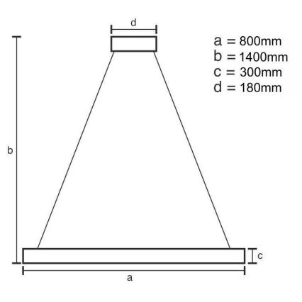 LED Zatemnitveni kristalni lestenec na vrvici LED/110W/230V 3000-6500K zlata + Daljinski upravljalnik