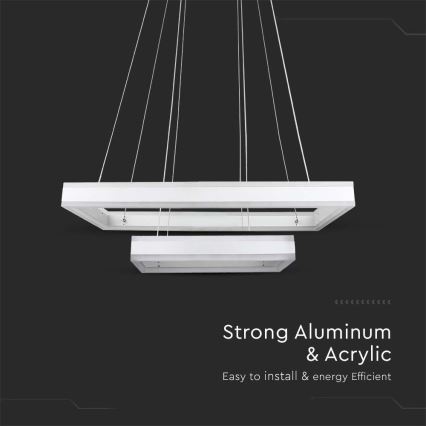 LED Zatemnitveni lestenec na vrvici LED/113W/230V 3000K bela