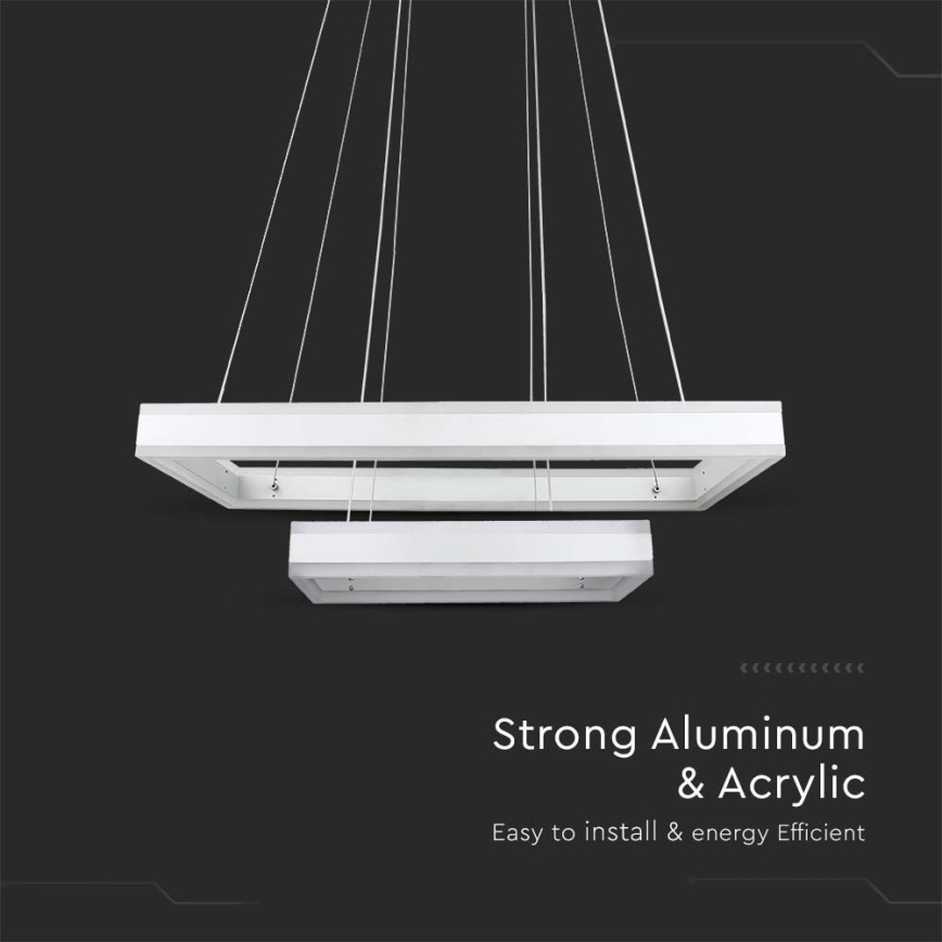 LED Zatemnitveni lestenec na vrvici LED/113W/230V 3000K bela