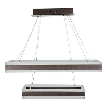 LED Zatemnitveni lestenec na vrvici LED/113W/230V 3000K rjava