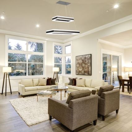 LED Zatemnitveni lestenec na vrvici LED/113W/230V 3000K rjava