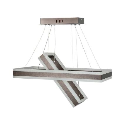 LED Zatemnitveni lestenec na vrvici LED/113W/230V 3000K rjava