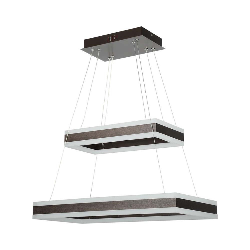 LED Zatemnitveni lestenec na vrvici LED/113W/230V 3000K rjava