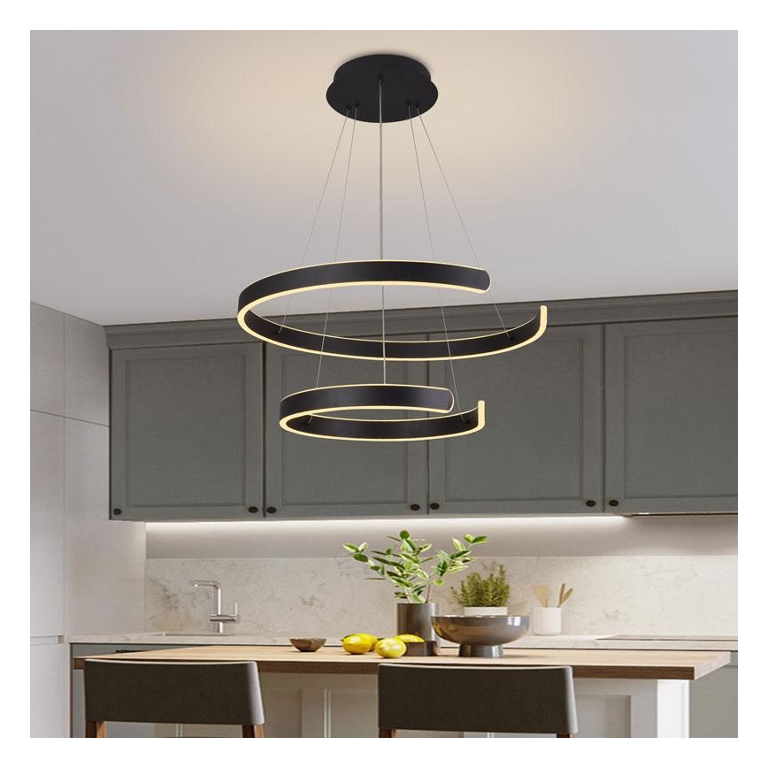 LED Zatemnitveni lestenec na vrvici LED/120W/230V 3000-6500K + Daljinski upravljalnik