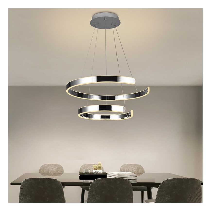 LED Zatemnitveni lestenec na vrvici LED/120W/230V 3000-6500K + Daljinski upravljalnik