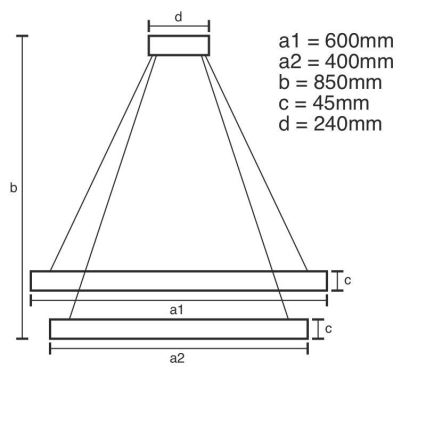 LED Zatemnitveni lestenec na vrvici LED/120W/230V 3000-6500K + Daljinski upravljalnik